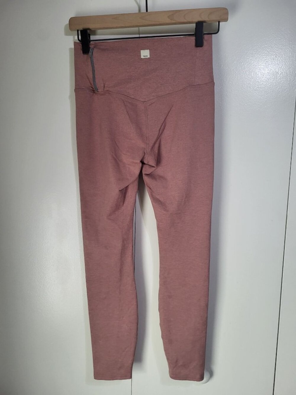Vuori Womens XXS Burnt Clay Heathered Pink Clean Elevation Leggings - Picture 2 of 8